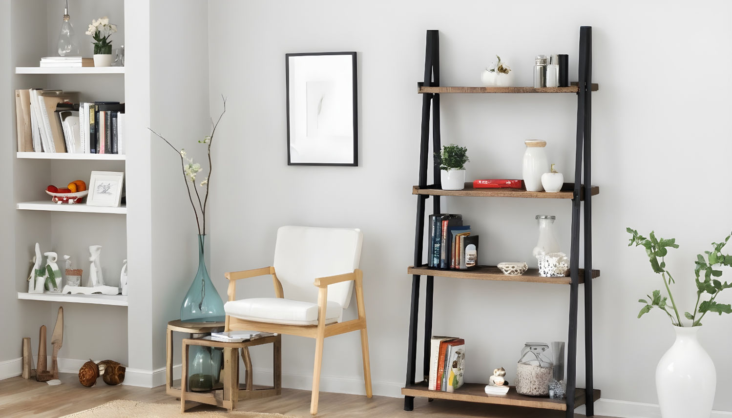 Maximize Vertical Space with Ladder Shelves