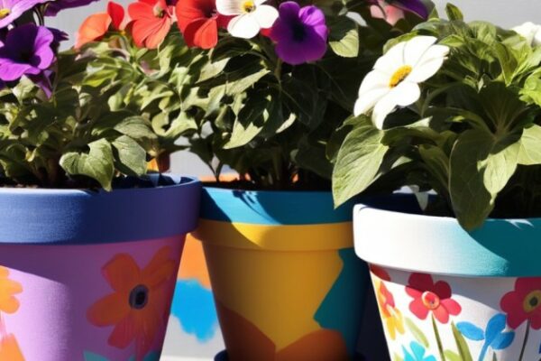 Painted Flower Pots 
